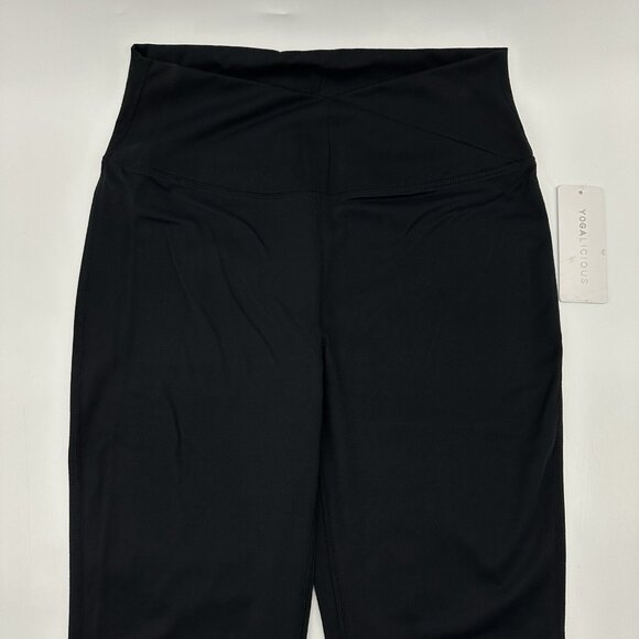 Yogalicious Madison Crossover Flare Size XL Black High Waisted Yoga Legging NWT - Picture 5 of 12